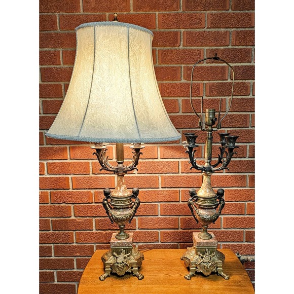 Brevattato Italian Louis XVI Style Candelabras Converted To Electric Table Lamps - Picture 2 of 10